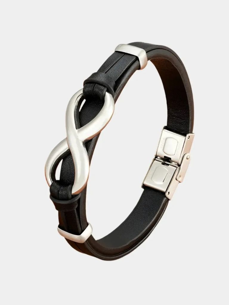 Infinity Leather Bracelet