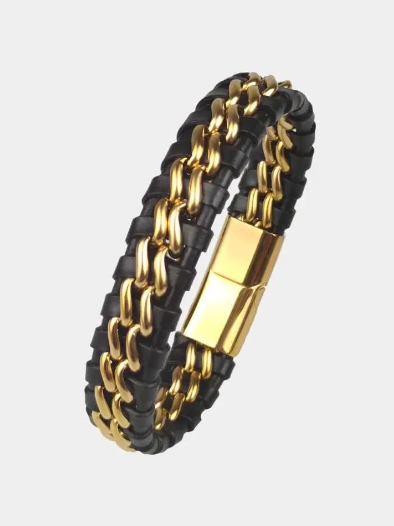 Minimalist Chain Bracelet - Cross & Crown