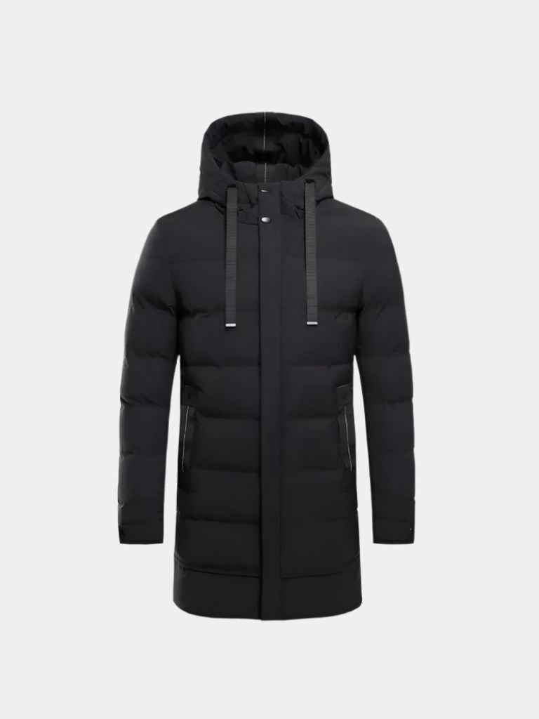Minimalist Long Puffer Jacket - Cross & Crown