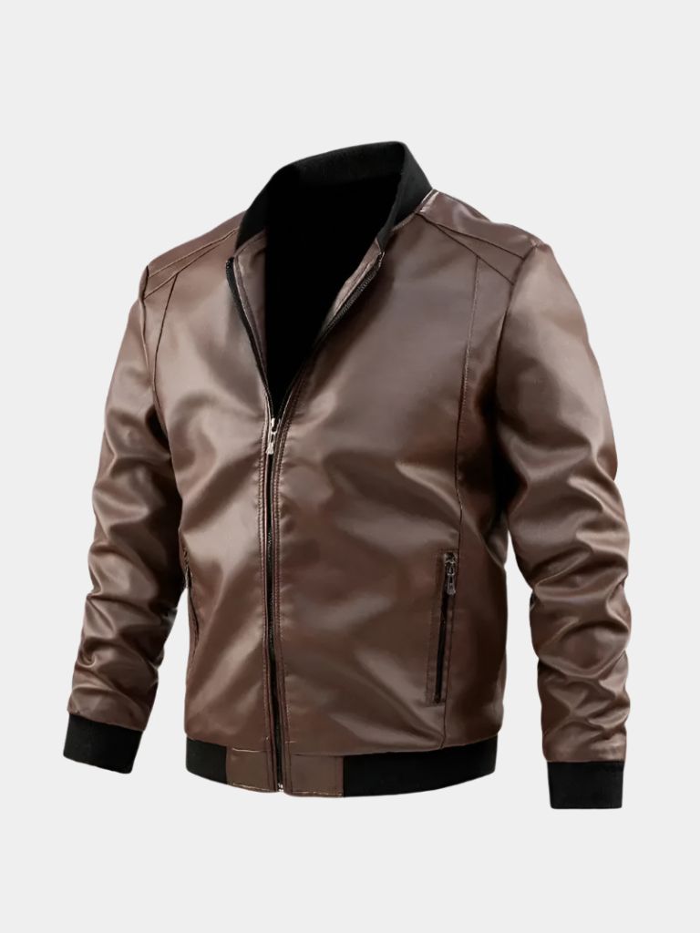 Essential Leather Jacket - Cross & Crown