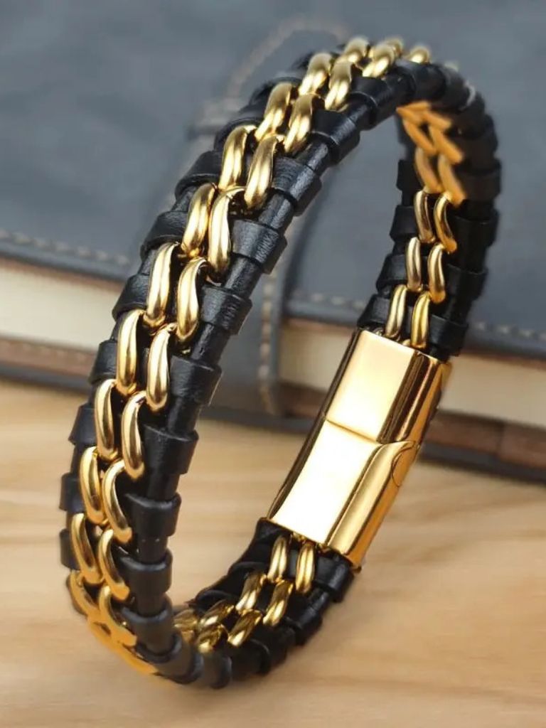 Minimalist Chain Bracelet - Cross & Crown