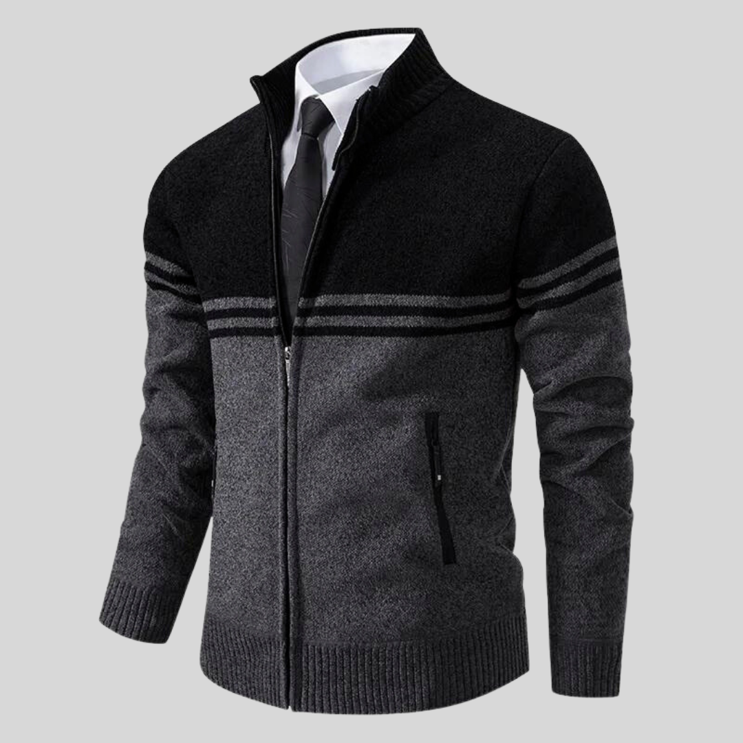 | Knitted Cardigan with Stripes