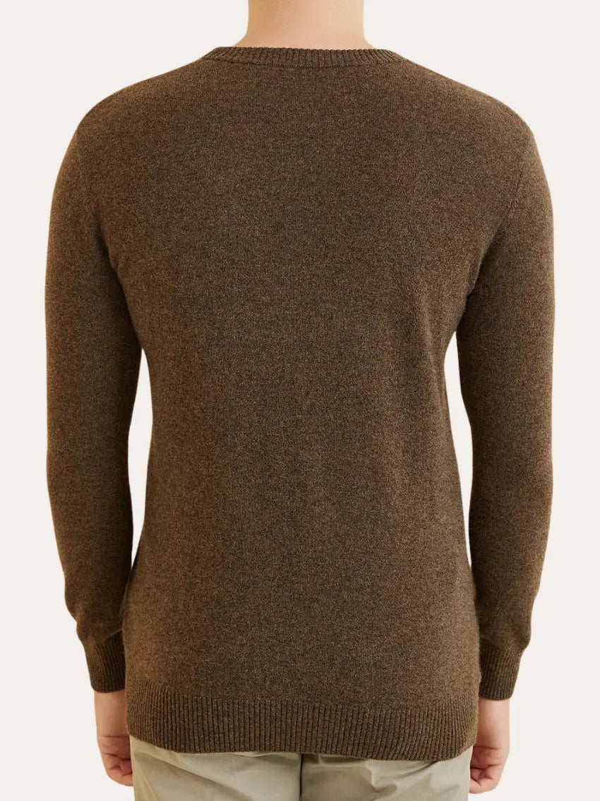 Signature Cashmere Sweater – Dark Brown