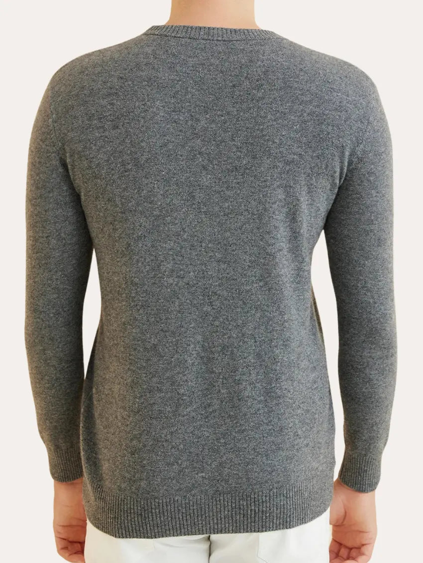 Signature Cashmere Sweater – Dark Grey