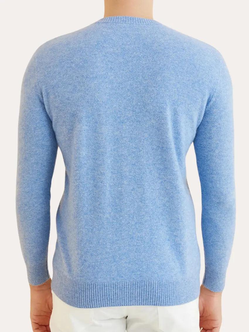 Signature Cashmere Sweater – Light Blue