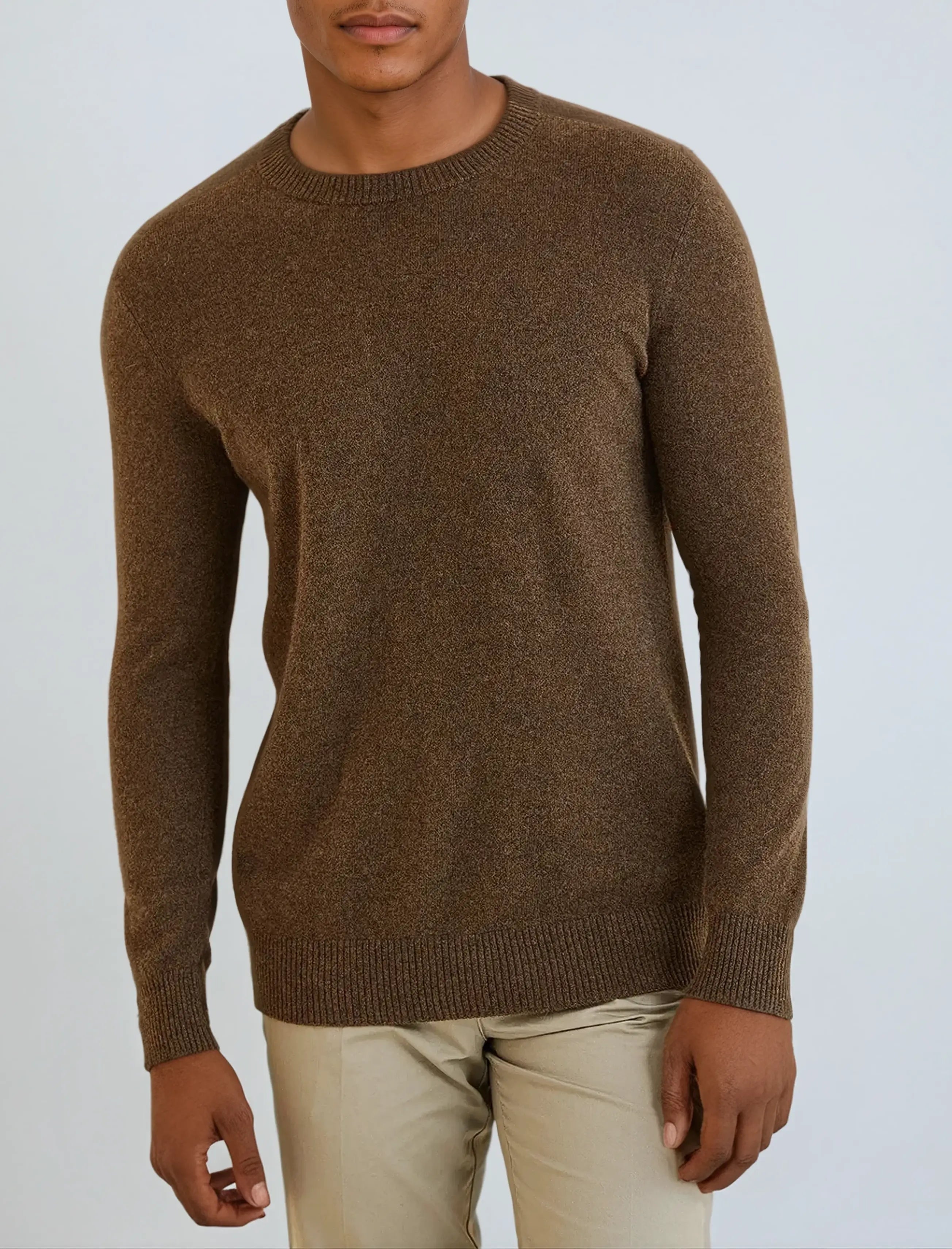 Signature Cashmere Sweater – Dark Brown