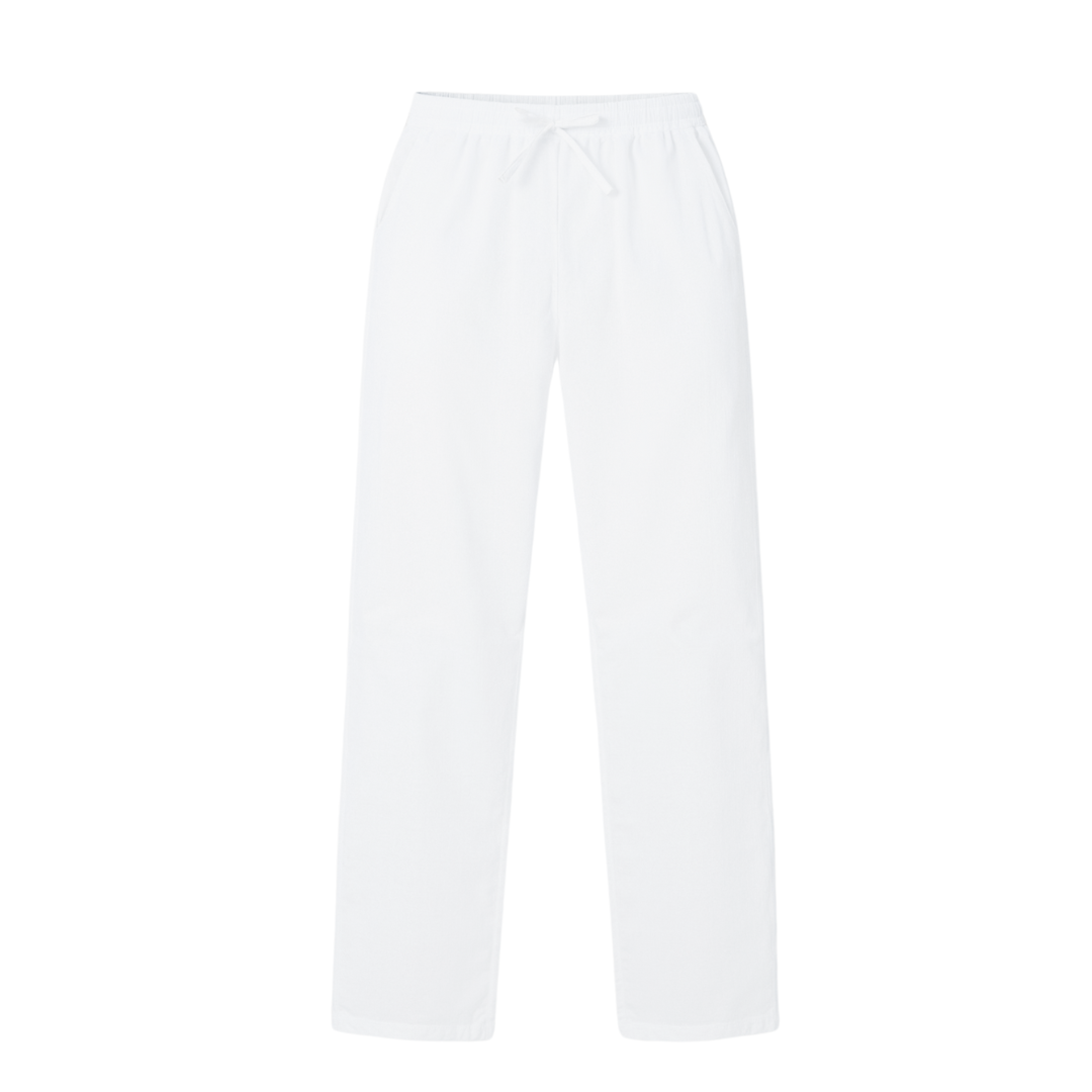 Cotton & Linen Blend Drawstring Pants