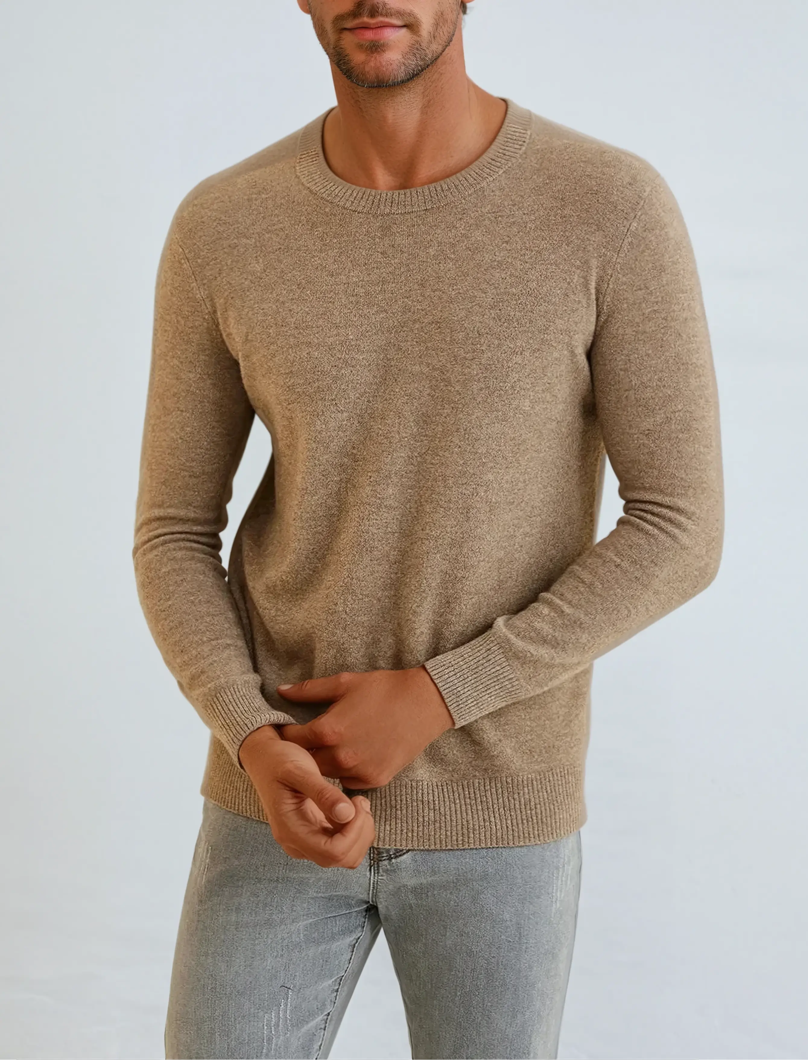 Signature Cashmere Sweater – Sable Khaki