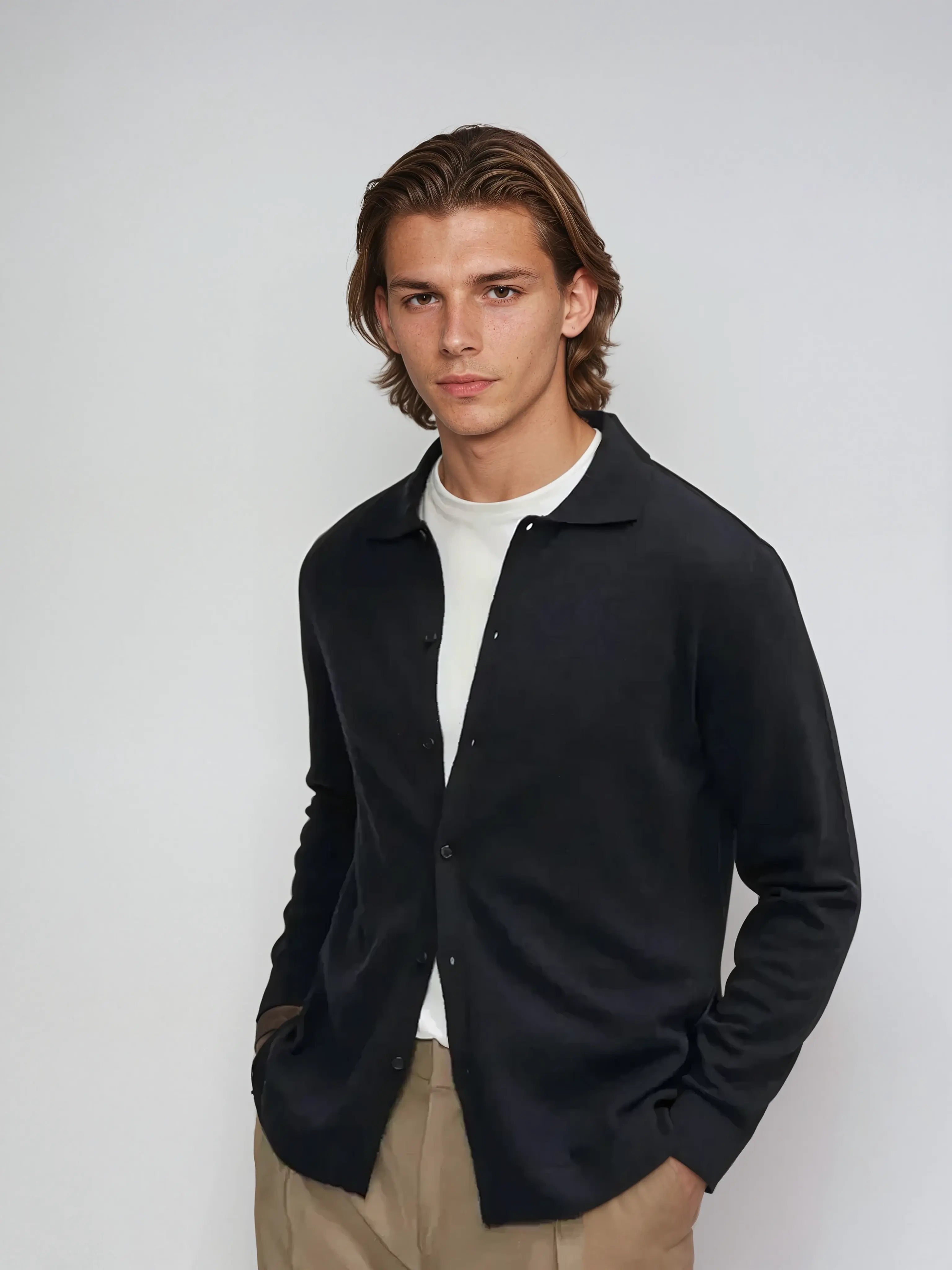 Cashwool Shirt Navy Blue