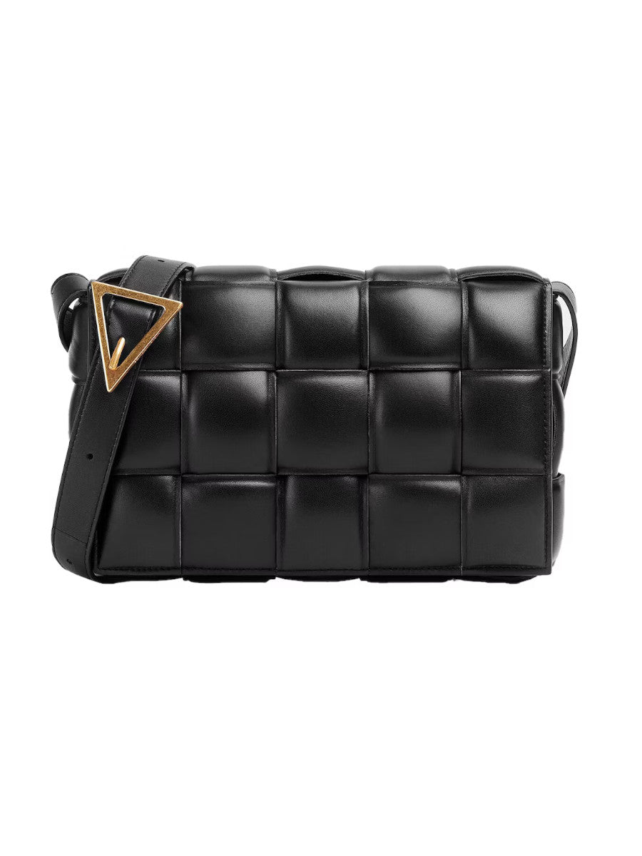 - Woven Padded Leather Bag