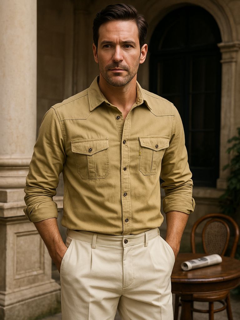 Casual Modern Men Shirt - Cross & Crown