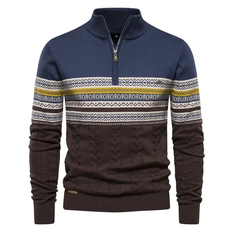 Warm Winter Sweater with Zipper