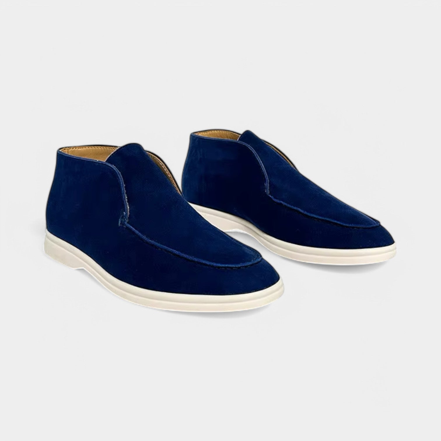 Valenti | High Top Suede Loafers - Formal Business Slip On Loafer Shoes