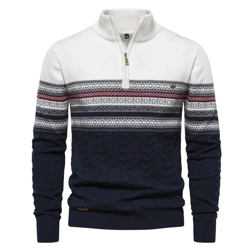 Warm Winter Sweater with Zipper