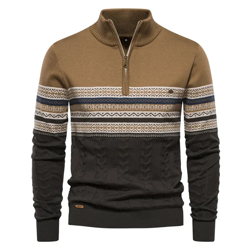 Warm Winter Sweater with Zipper