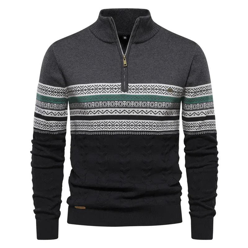 Warm Winter Sweater with Zipper