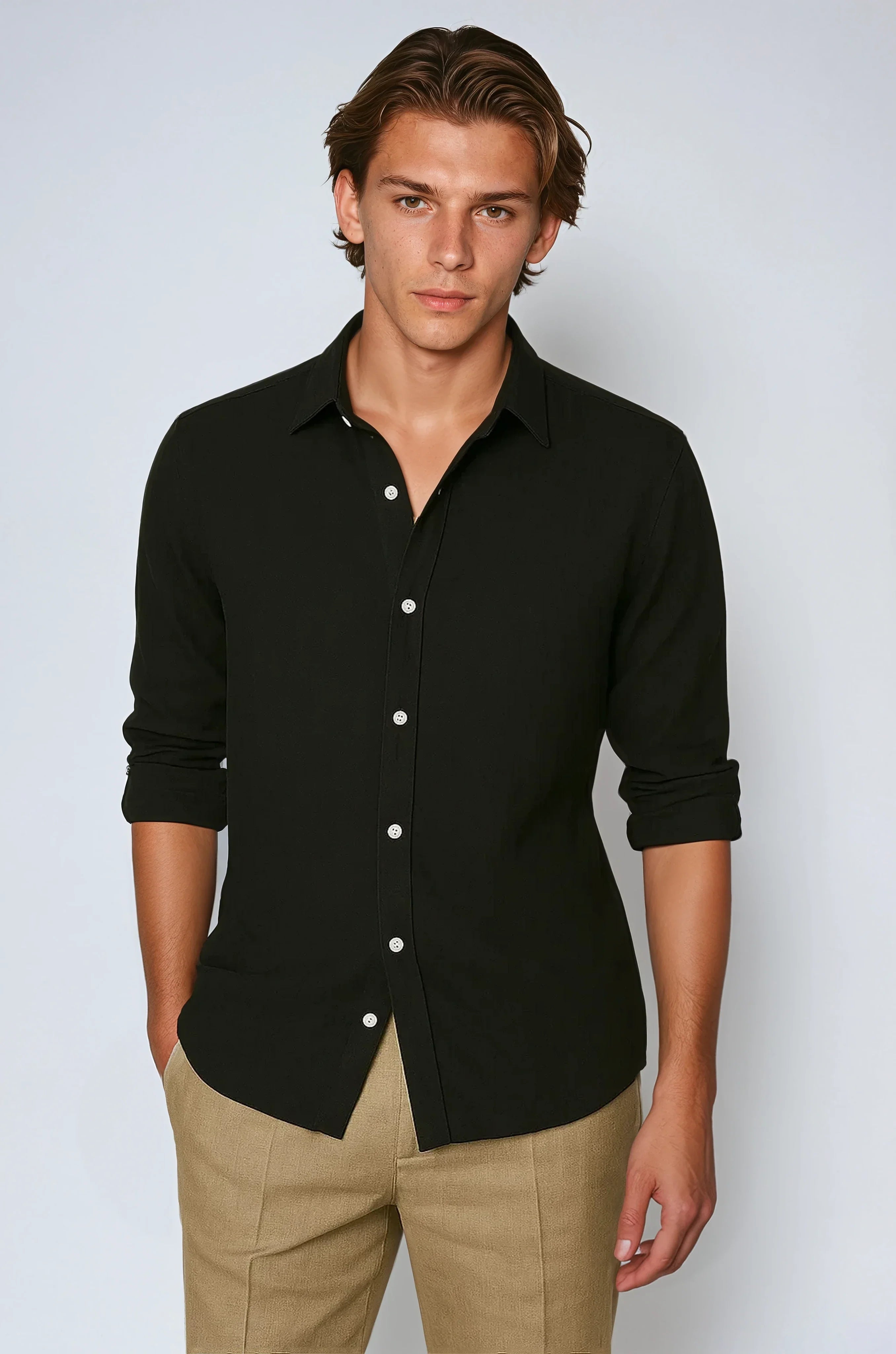 Essential Linen Shirt - Black