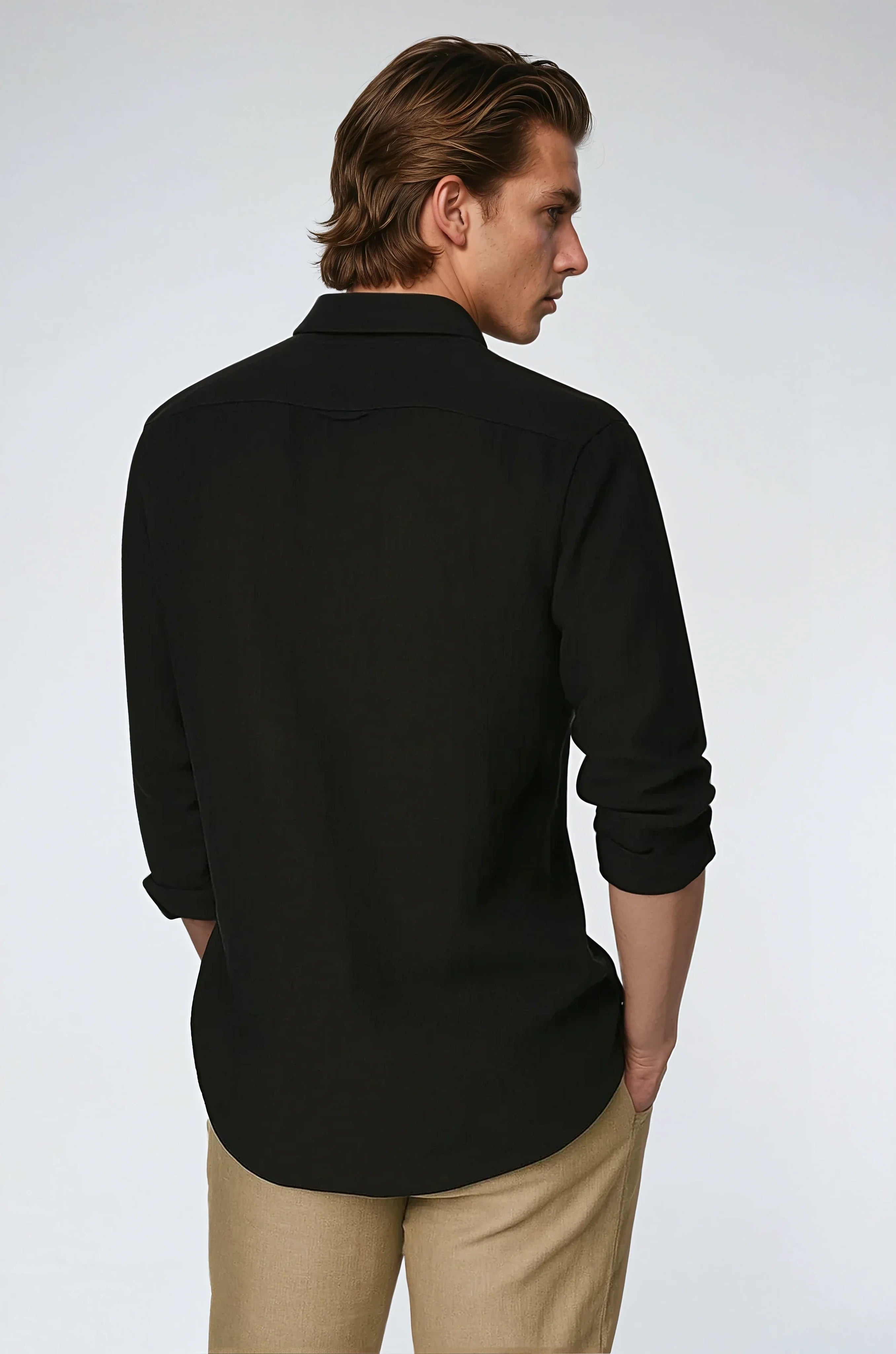 Essential Linen Shirt - Black
