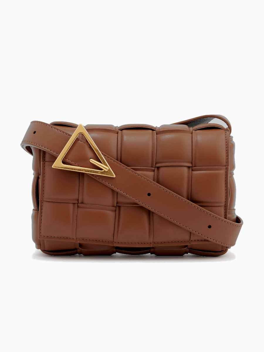- Woven Padded Leather Bag