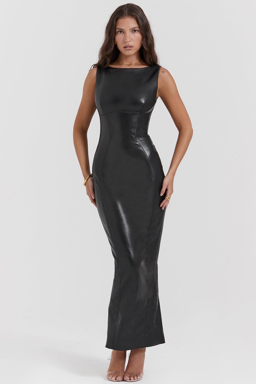 Milano Di Classe® | Luxe Leather Maxi Dress